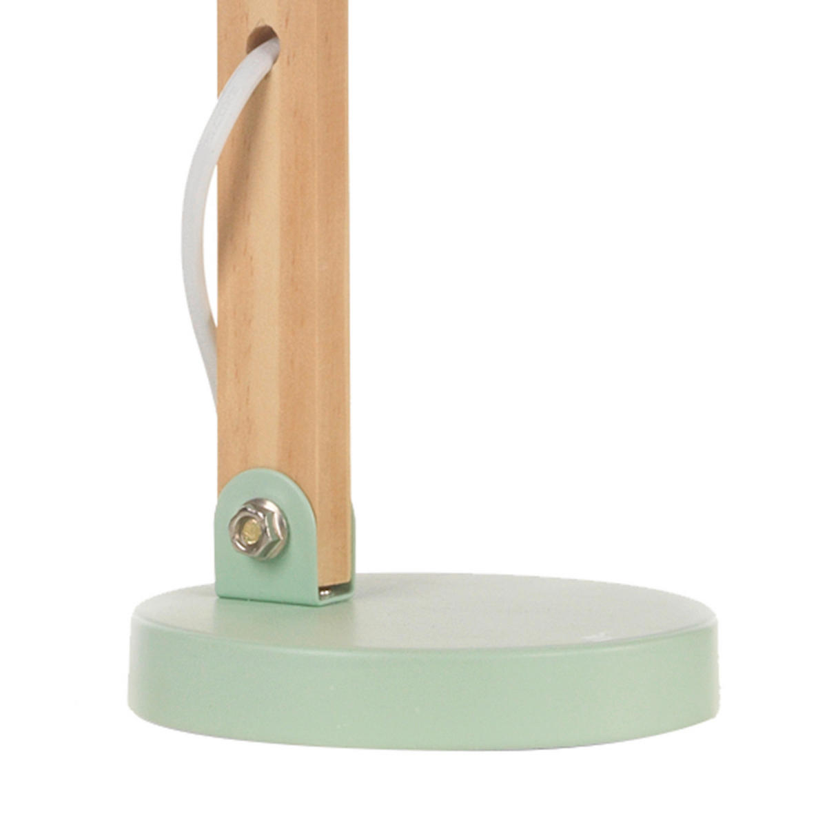 TISCHLEUCHTE 23/38 cm   - Weiß/Grün, Basics, Holz/Kunststoff (23/38cm)