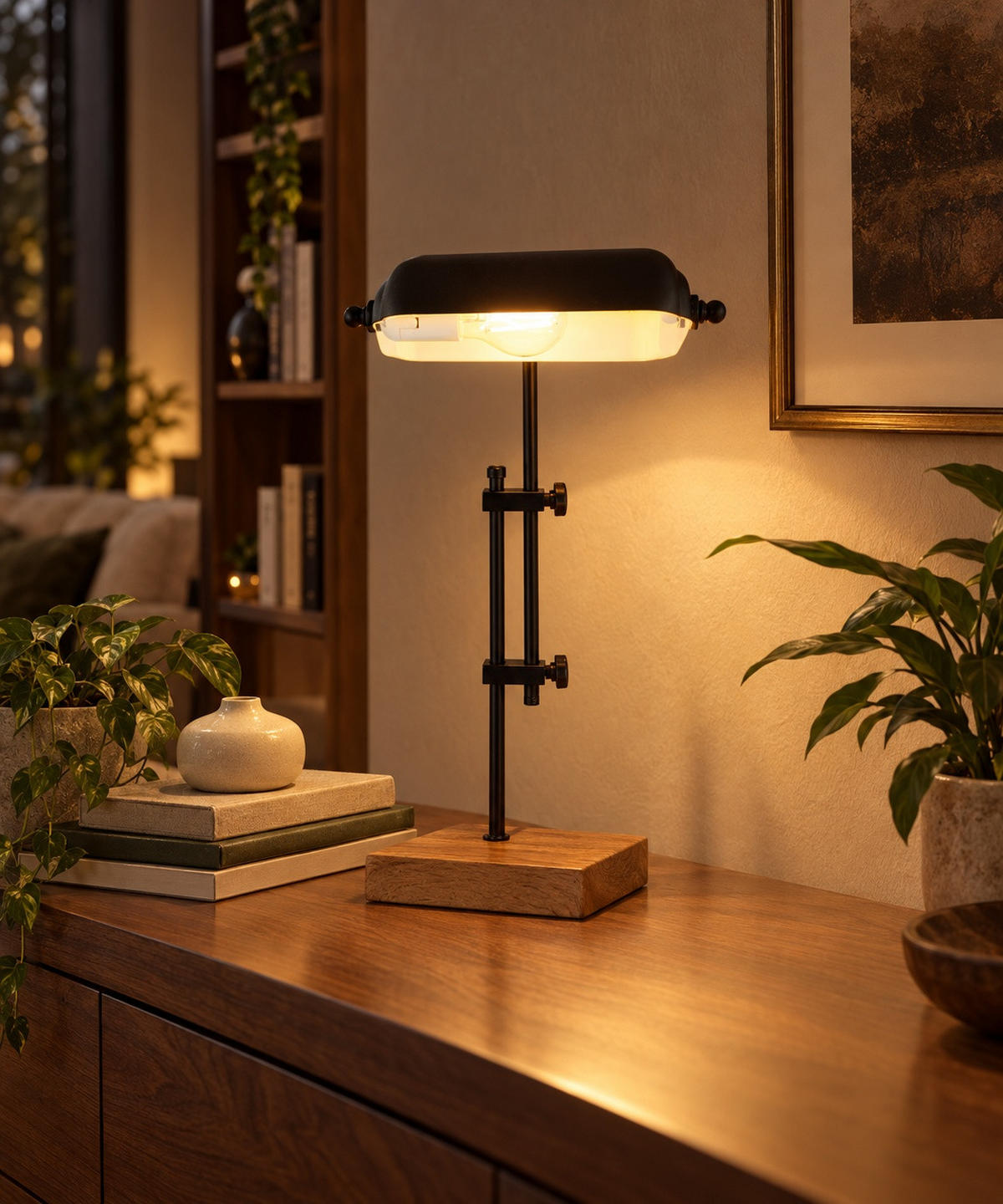STOLNÍ LAMPA, 26,5/18,2/50 cm - Natur (26,5/18,2/50cm) - Globo