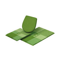BADEMATTENSET Grün  - Grün, Basics, Kunststoff/Textil - Grund