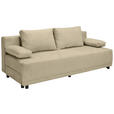 SCHLAFSOFA in Chenille Beige  - Beige/Schwarz, KONVENTIONELL, Kunststoff/Textil (201/72/98cm) - Carryhome