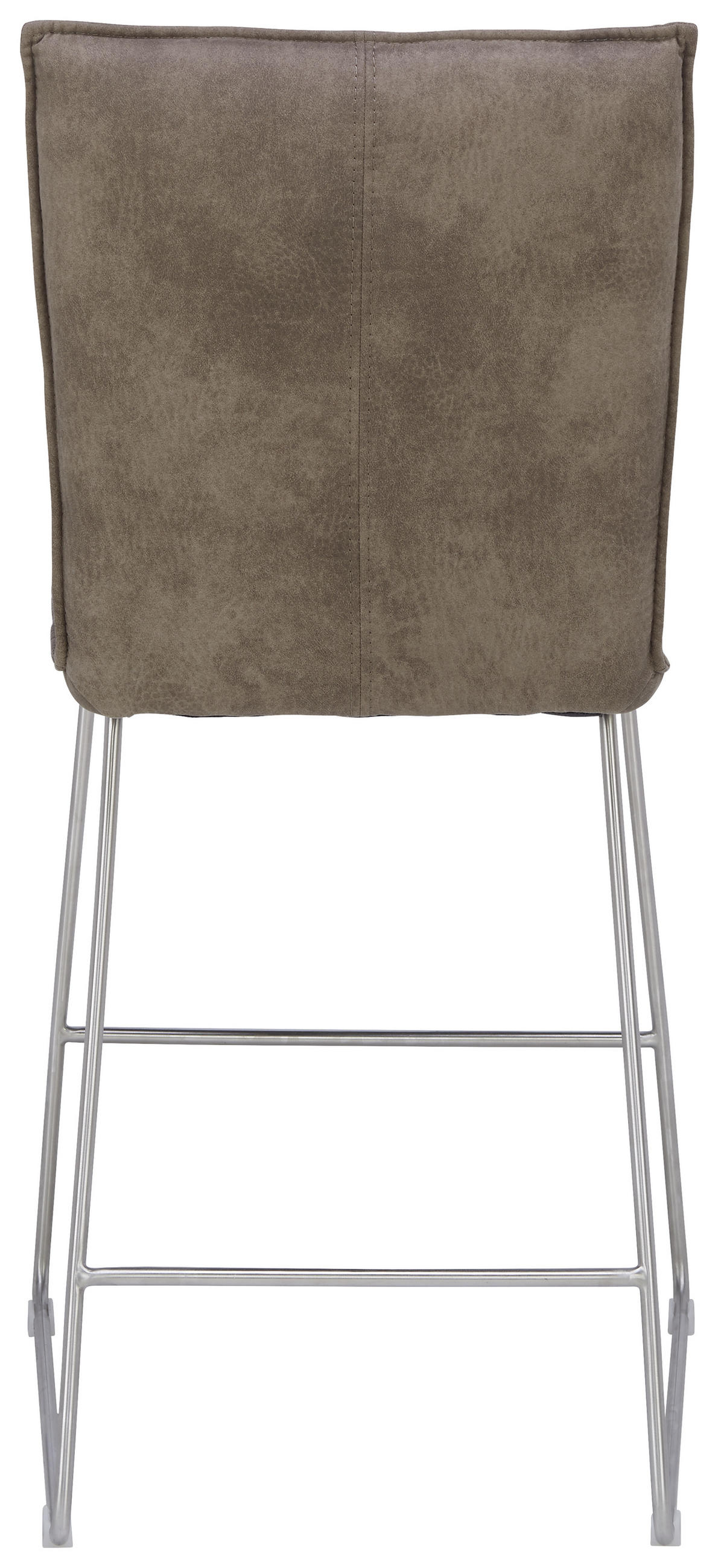 TRESENSTUHL in Edelstahlfarben, Hellbraun  - Hellbraun/Edelstahlfarben, Design, Textil/Metall (56/98/62cm) - Valnatura