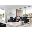 ECKSOFA in Struktur Schwarz  233/313 cm  - Schwarz, Design, Kunststoff/Textil (233/313cm) - Emilio Belluti
