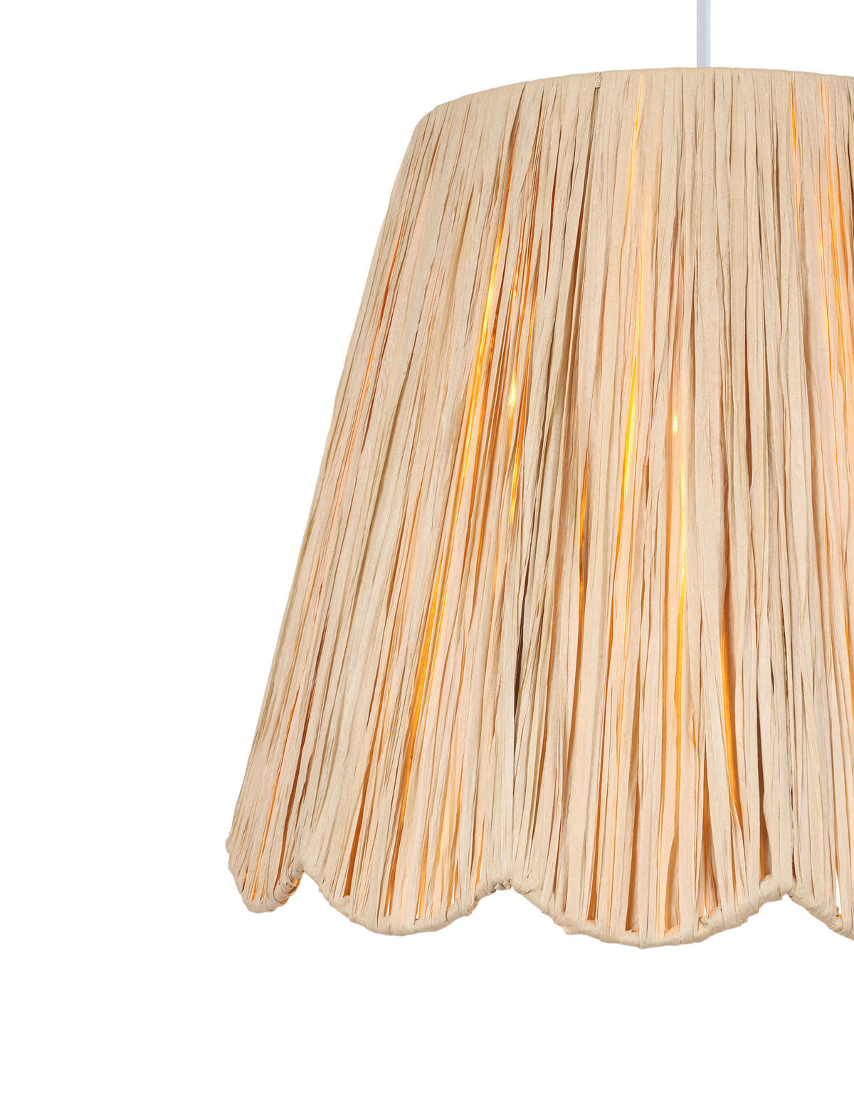 HÄNGELEUCHTE 40/120 cm   - Naturfarben/Weiß, KONVENTIONELL, Papier/Metall (40/120cm) - Collet's Monde