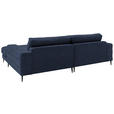 ECKSOFA  in Flachgewebe Dunkelblau  253/177 cm  - Schwarz/Dunkelblau, Design, Textil/Metall (253/177cm) - Dieter Knoll
