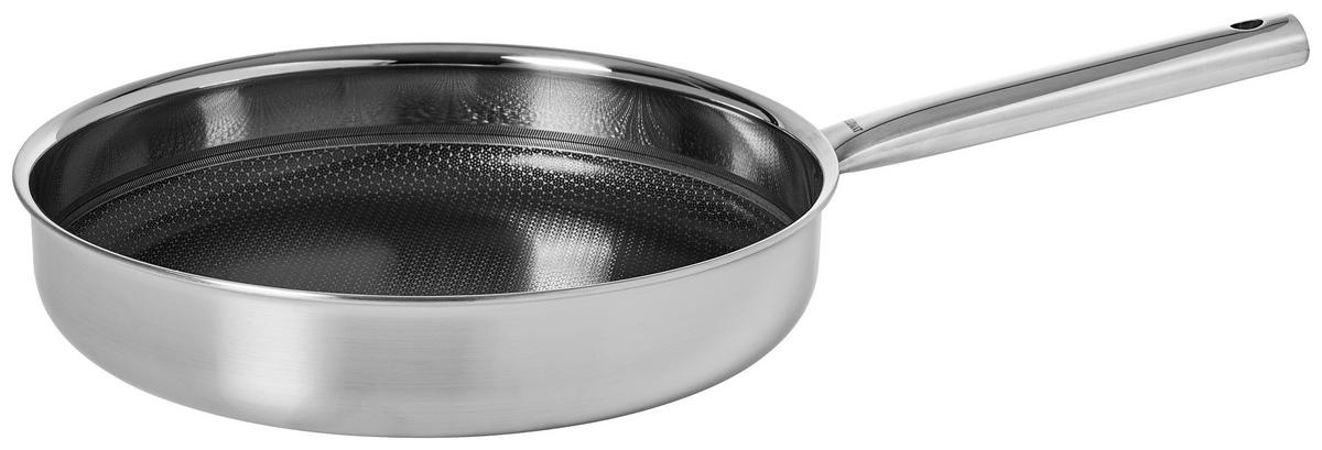 PFANNE  - Edelstahlfarben, Basics, Metall (48,90/29,70/9,8cm) - Riess
