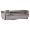 BIGSOFA in Samt Grau  - Schwarz/Grau, KONVENTIONELL, Kunststoff/Textil (240/73/100cm) - Carryhome