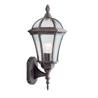 AUSSENWANDLEUCHTE Capri 20/22/41 cm  - Rostfarben/Hellgrau, Design, Glas/Kunststoff (20/22/41cm)