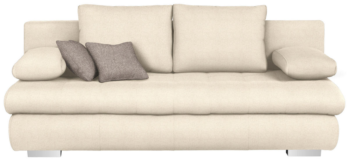 SOFA LEŽAJ krem  - boja hroma/braon, Dizajnerski, tekstil/plastika (205/88/96cm) - Ti'me
