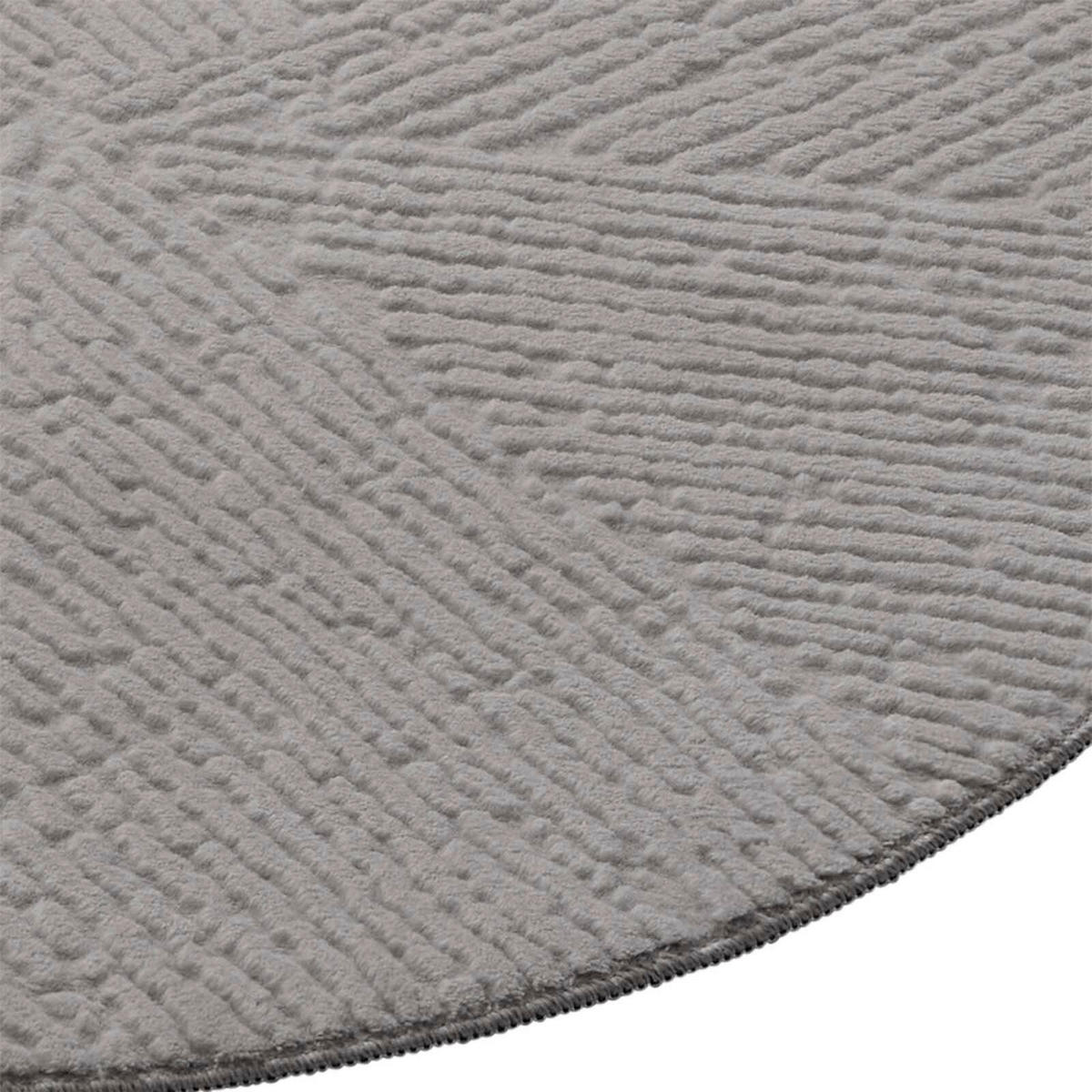 WEBTEPPICH 80 cm Stilo Hellgrau rund  - Hellgrau, Basics, Textil (80cm) - Novel