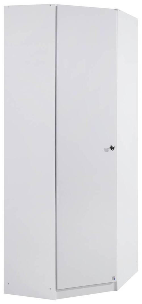 ECKKLEIDERSCHRANK 1-türig Weiß  - Weiß, Basics, Holzwerkstoff (85/197/72cm) - Xora