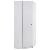 ECKKLEIDERSCHRANK 85/197/72 cm  - Weiss, Basics, Holzwerkstoff (85/197/72cm) - Xora
