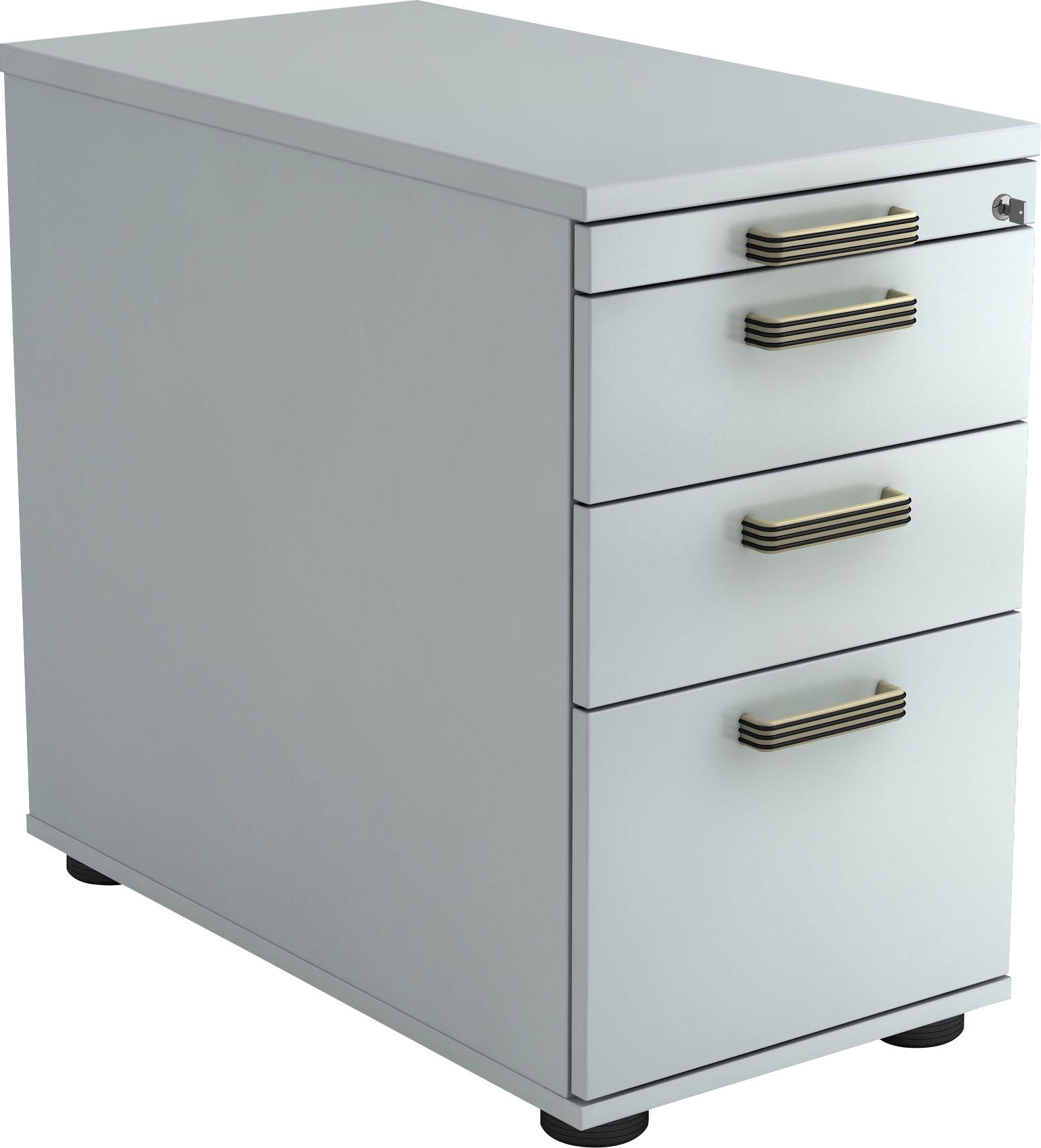 ANSTELLCONTAINER Grau  - Schwarz/Alufarben, KONVENTIONELL, Kunststoff/Metall (42,8/72-76/80cm) - Venda