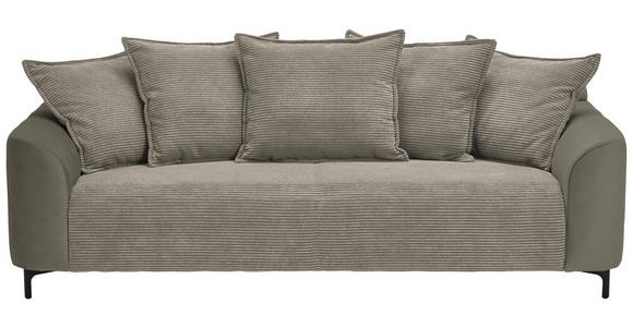 3-SITZER-SOFA  in Cord, Velours Braun  - Schwarz/Braun, KONVENTIONELL, Textil/Metall (228/84/99cm) - Carryhome
