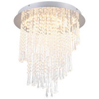 LED-DECKENLEUCHTE 45/55 cm   - Chromfarben, Trend, Kunststoff/Metall (45/55cm) - Novel