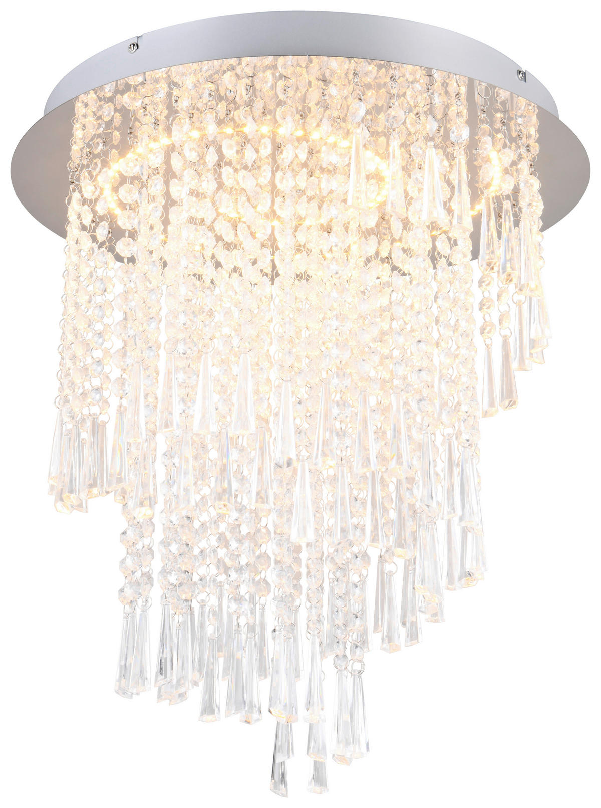 LED-DECKENLEUCHTE 45/55 cm   - Chromfarben, Trend, Kunststoff/Metall (45/55cm) - Novel