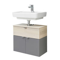 DONJI ELEMENT UGRADNOG LAVABOA    - tamnosiva/siva, Moderno, metal/pločasti materijal (60/52,9/33cm) - Xora