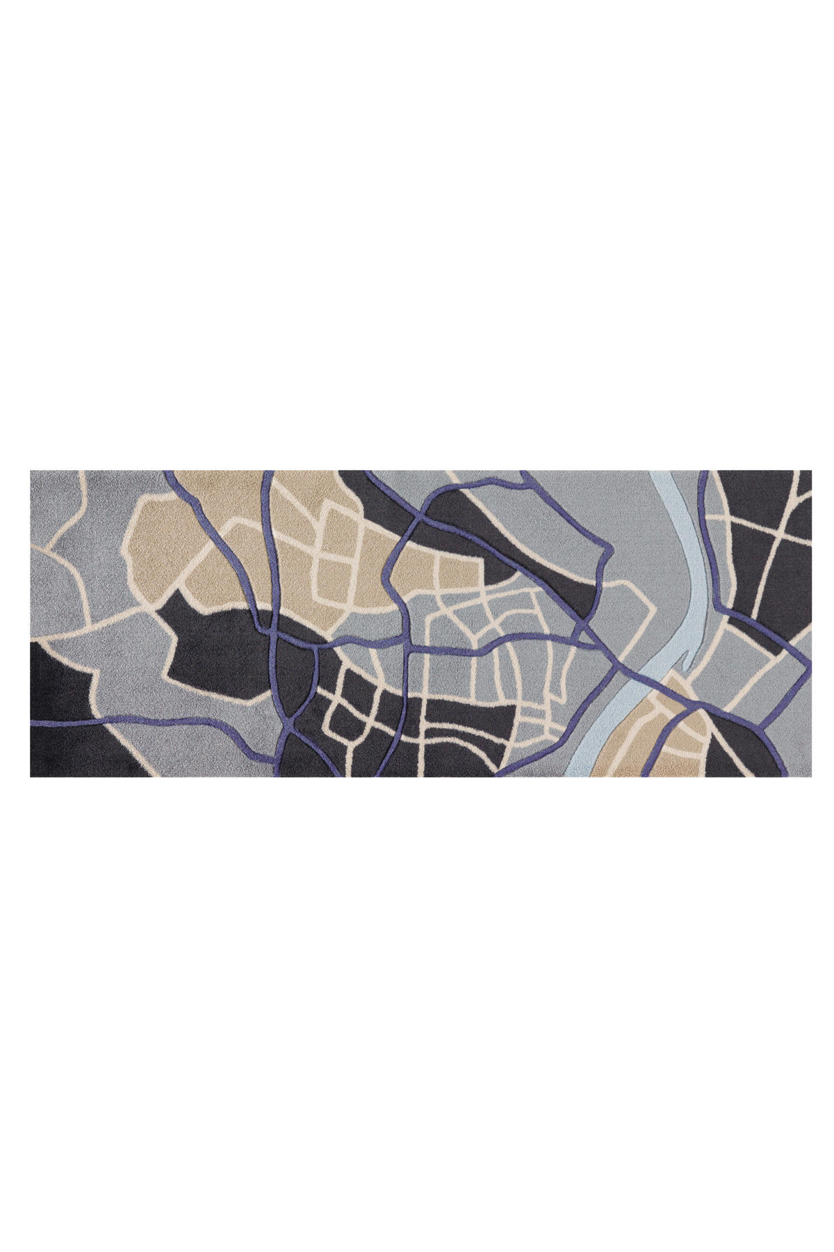 FUSSMATTE 64/168 cm  - Blau, Basics, Kunststoff/Textil (64/168cm) - Kayoom