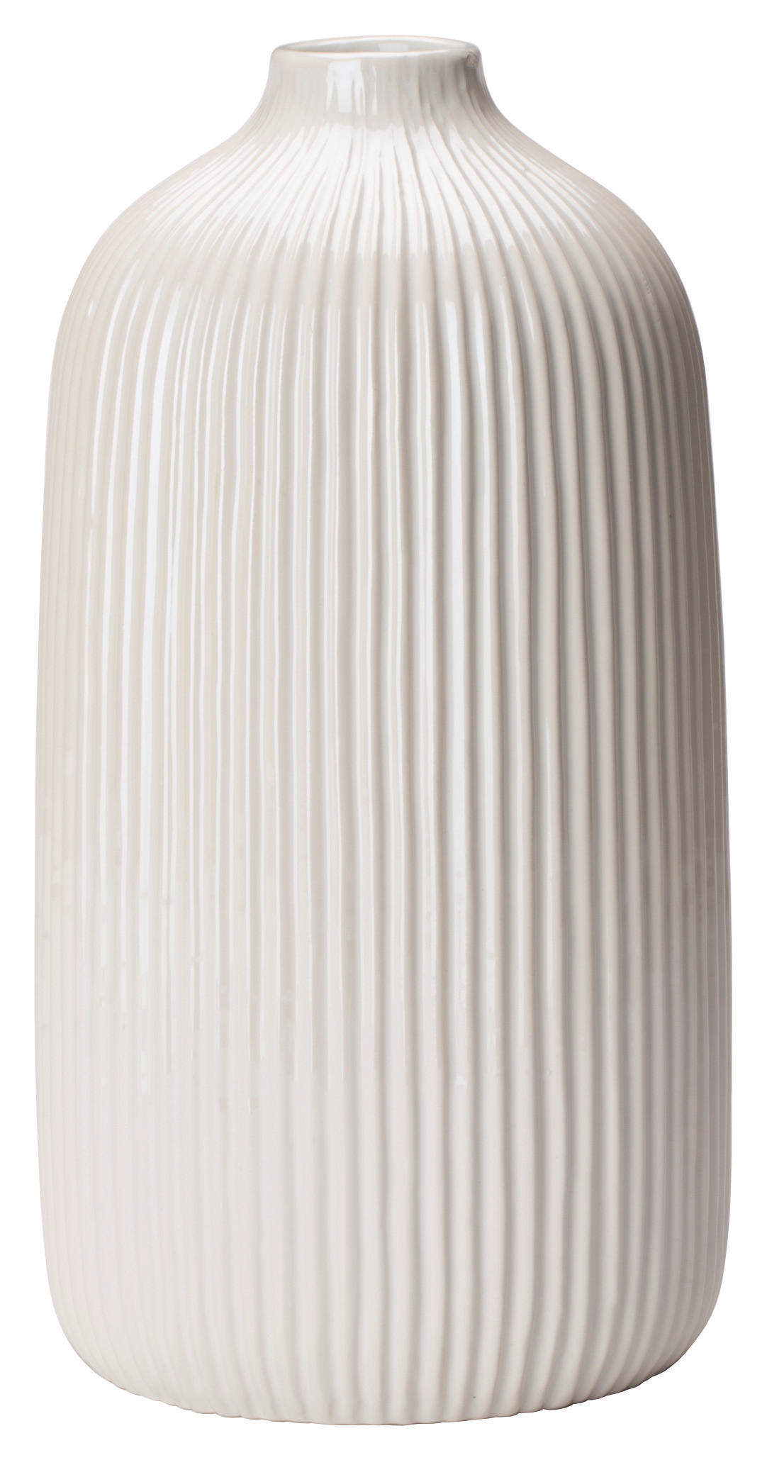 VASE 25 cm  - Weiß, Design, Keramik (13,3/25cm) - Ambia Home