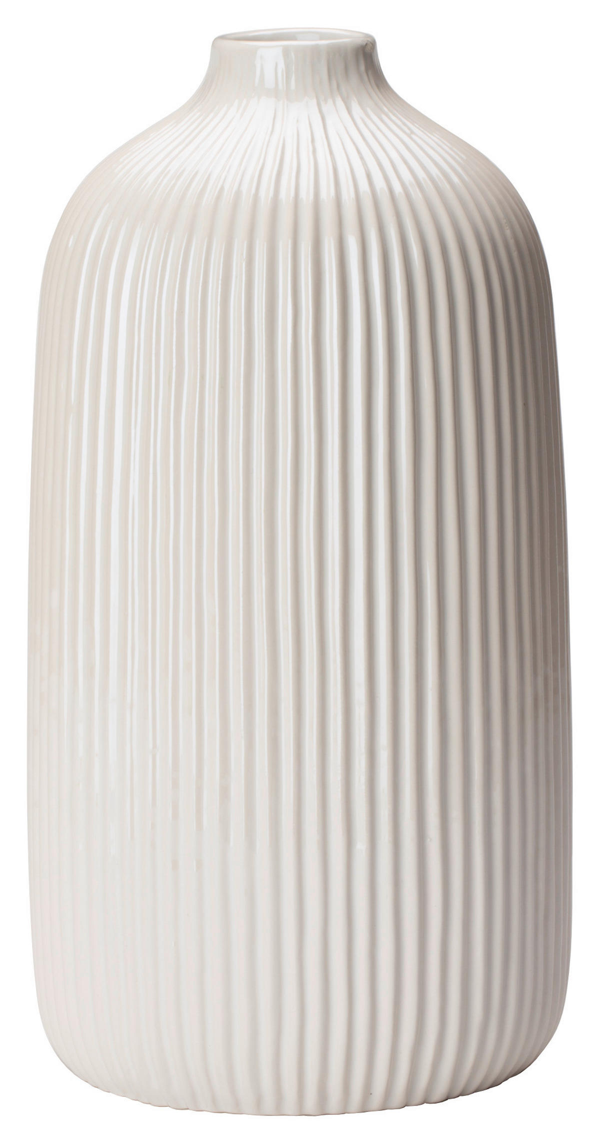 VÁZA, keramika, 25 cm - bílá, Design, keramika (13,3/25cm) - Ambia Home