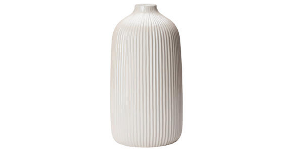VASE 25 cm - Weiß, Design, Keramik (13,3/25cm) - Ambia Home