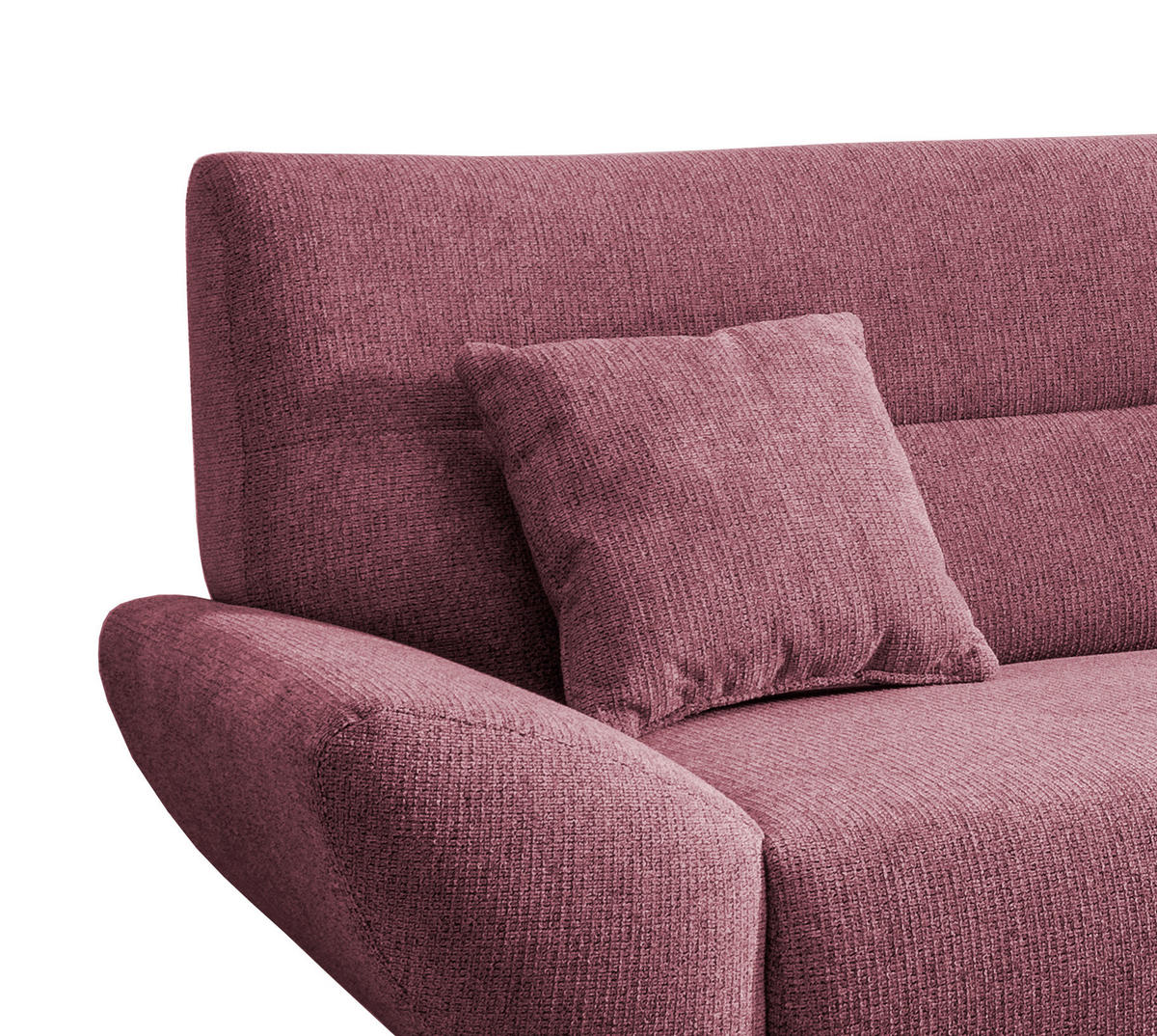 ECKSOFA in Chenille Brombeere  - Wildeiche/Brombeere, Modern, Holz/Textil (290/166cm) - MID.YOU
