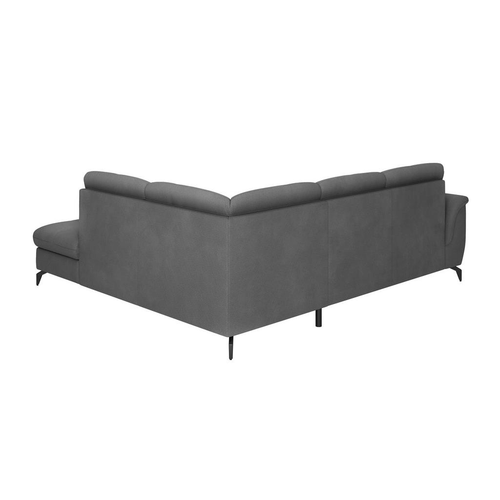 Thumbnail - Sit & More Ecksofa Zora E, Grau, Textil, 5,5-Sitzer, Ottomane rechts, L-Form, 244x212 cm, Goldenes M, Oeko-Tex® Standard...