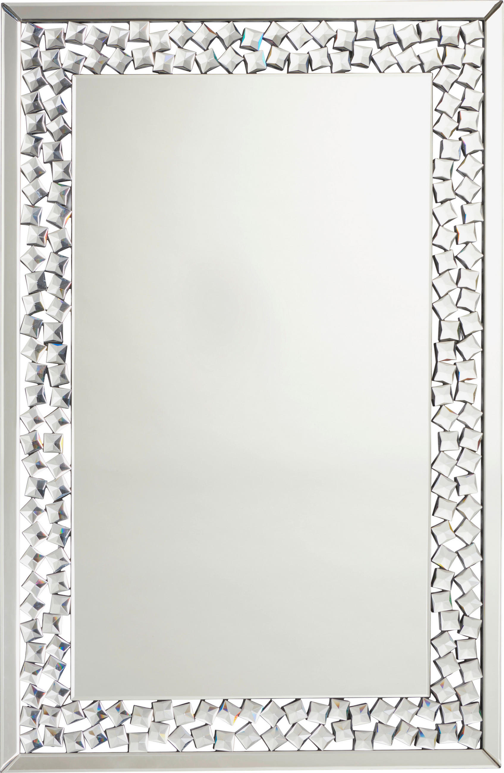 TÜKÖR 80/120/2 cm    - ezüstszínű, Design, faalapú anyag/Üveg (80/120/2cm) - Xora