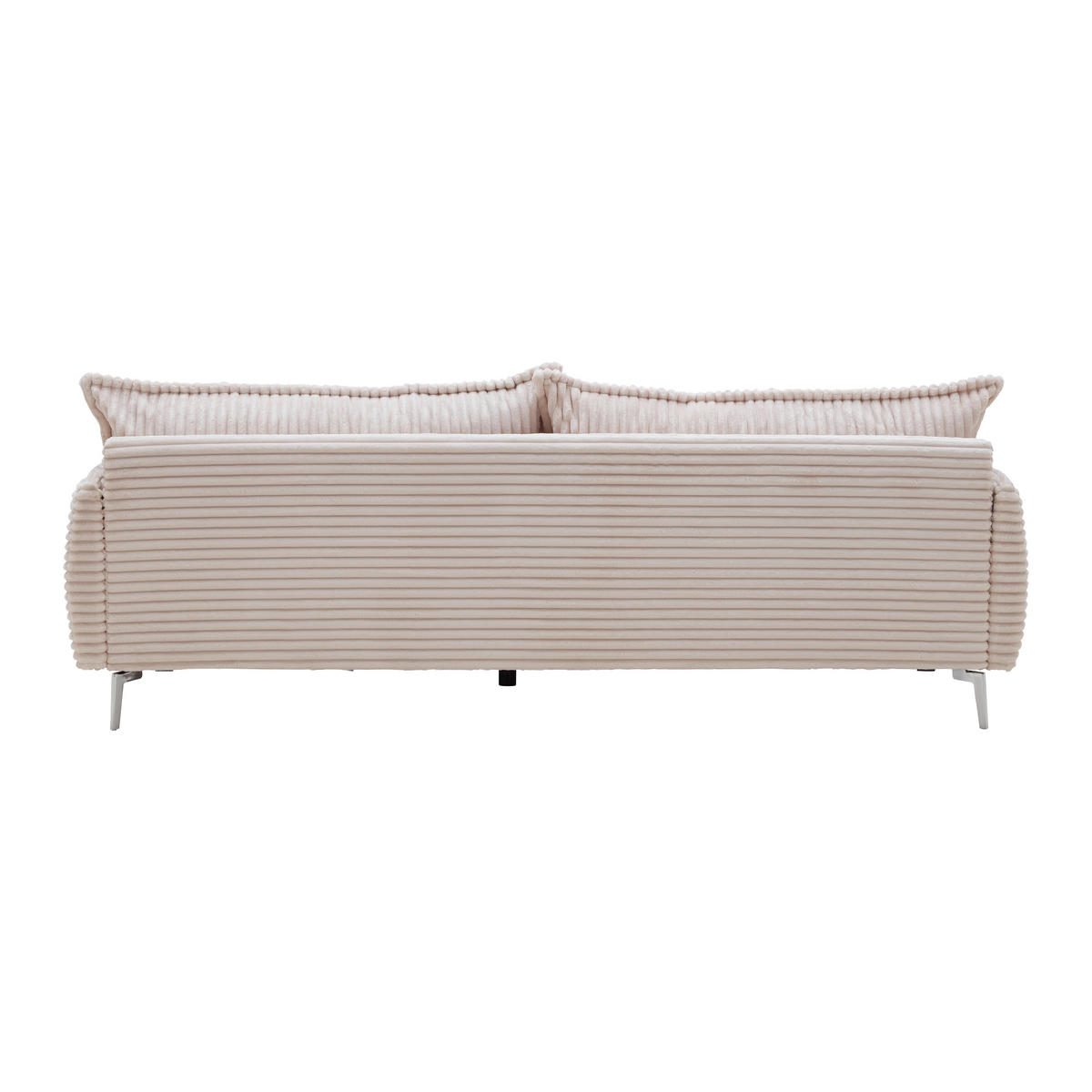 BIG SOFFA i vit  - vit/kromfärg, Modern, metall/trämaterial (241/90/117cm) - Carryhome