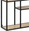 WANDREGAL Schwarz, Eichefarben  - Eichefarben/Schwarz, Trend, Metall (75/91/20cm) - MID.YOU