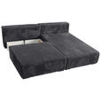 ECKSOFA Schwarz Cord  - Schwarz, MODERN, Holz/Textil (210/145cm) - Carryhome