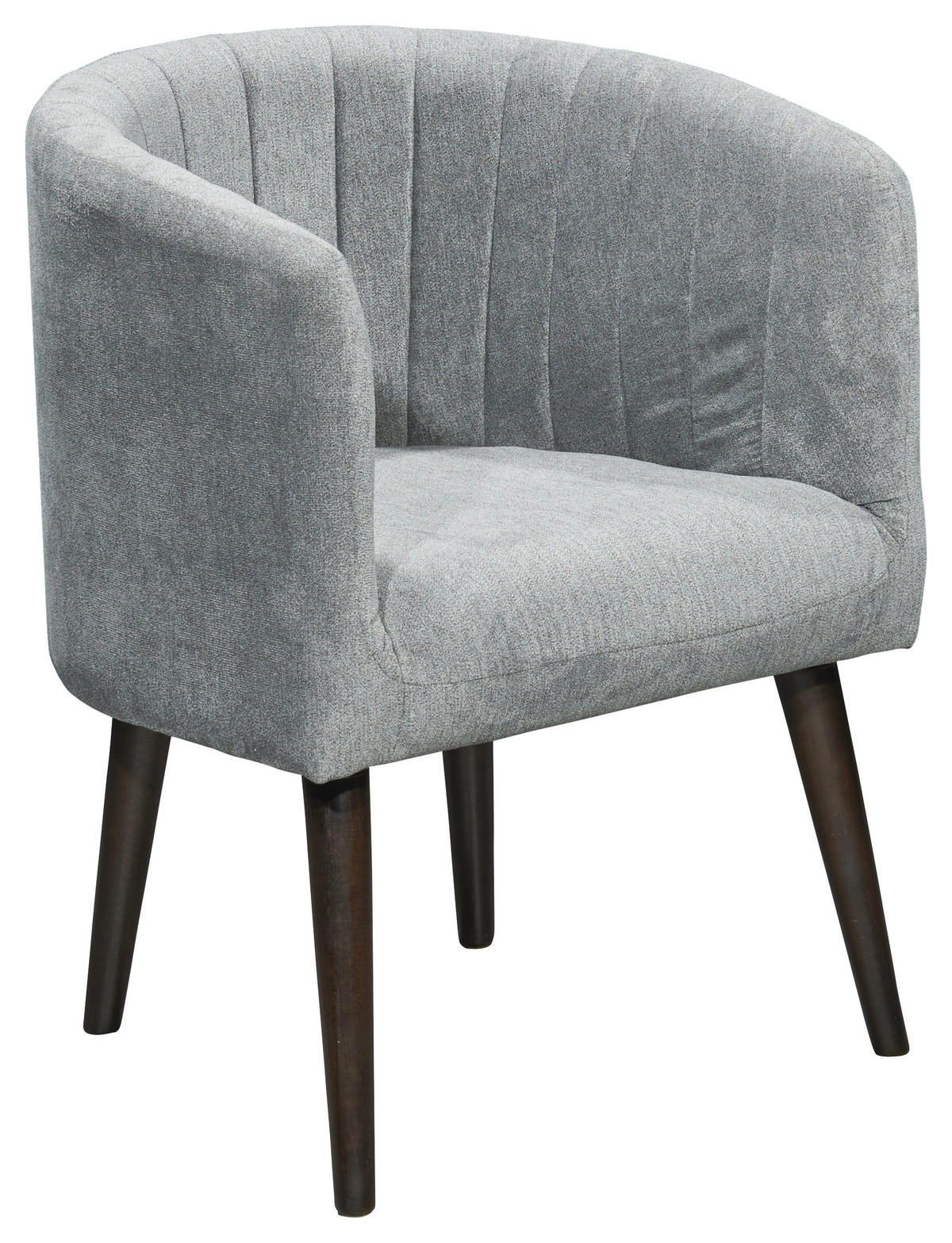 COCKTAILSESSEL Mikrovelours Dunkelgrau    - Dunkelgrau/Schwarz, Basics, Holz/Textil (61/82/58cm) - Livetastic