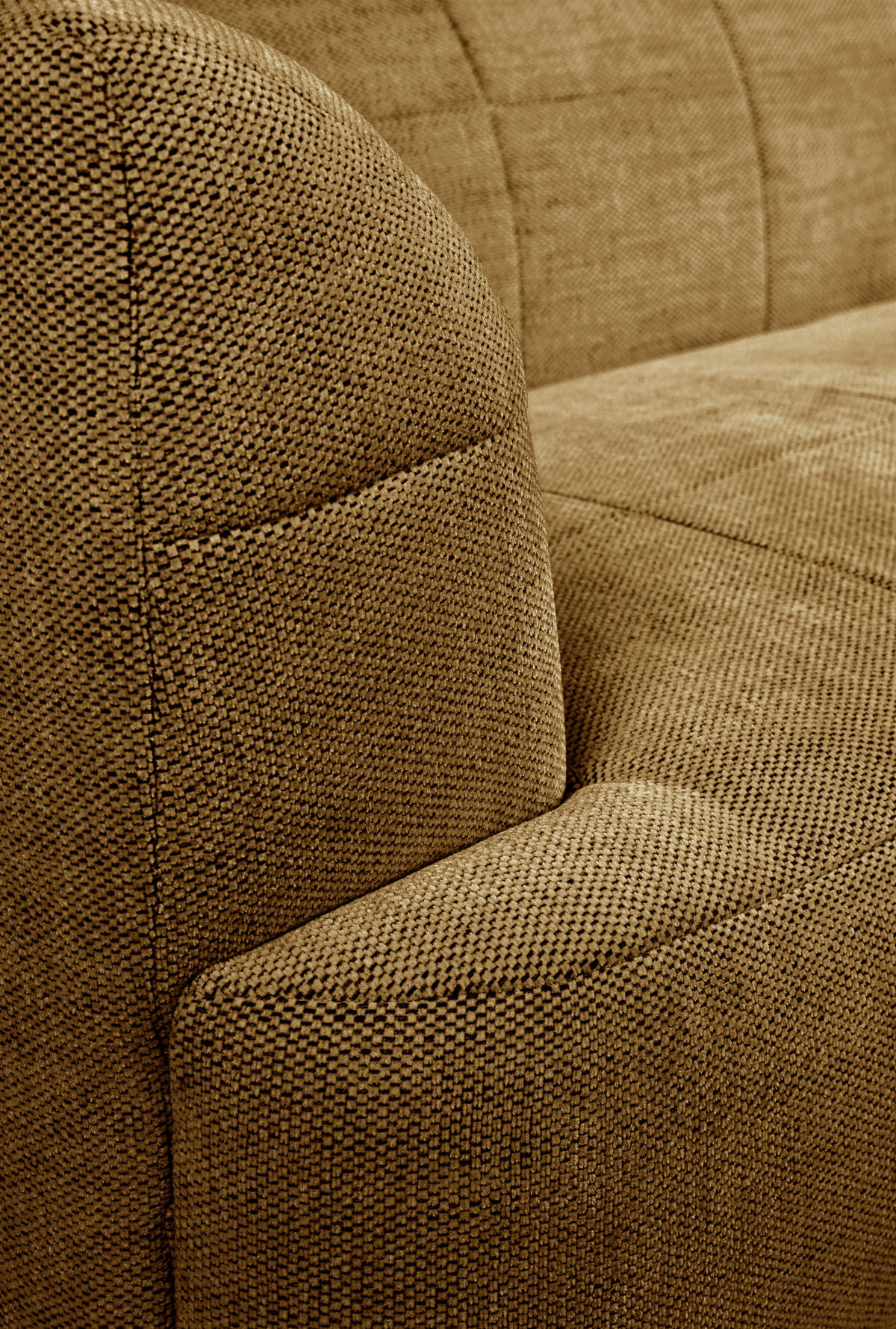 ECKSOFA in Struktur Goldfarben  - Goldfarben/Schwarz, Design, Textil/Metall (158/247cm) - MID.YOU