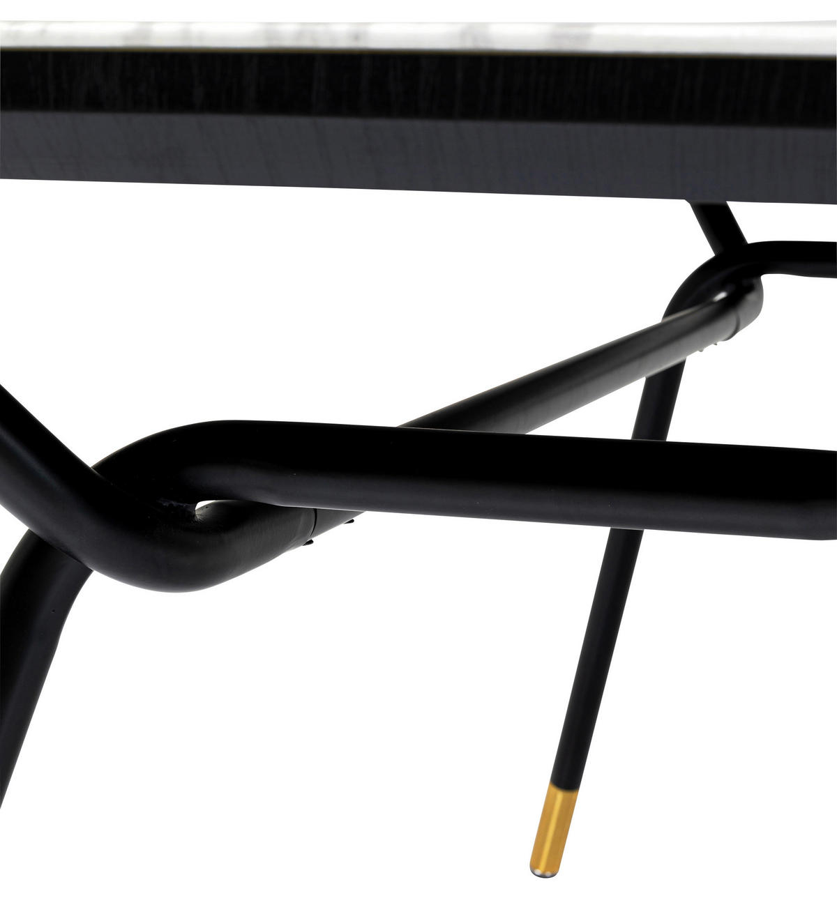 ESSTISCH in Metall, Glas, Holzwerkstoff 160/90/75 cm  - Messingfarben/Schwarz, LIFESTYLE, Glas/Holzwerkstoff (160/90/75cm) - Kare-Design