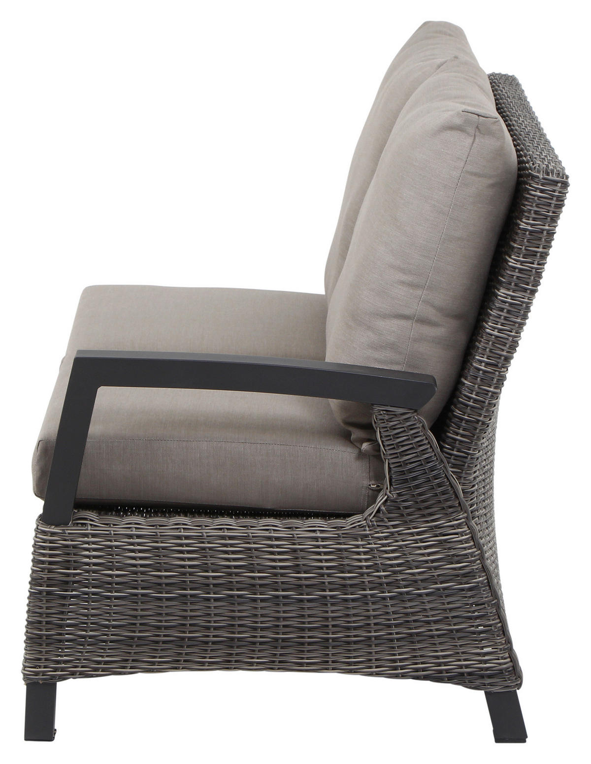LOUNGEGARNITUR 5-teilig   83/103/160 cm Aluminium  - Grau, Basics, Keramik/Kunststoff (83/103/160cm) - Siena Garden