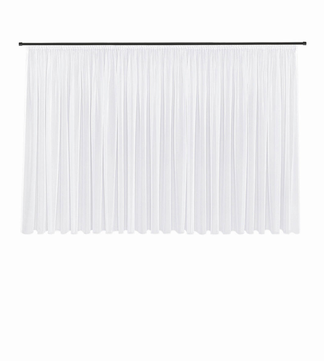 FERTIGSTORE  transparent  600/150 cm   - Weiß, Basics, Textil (600/150cm)