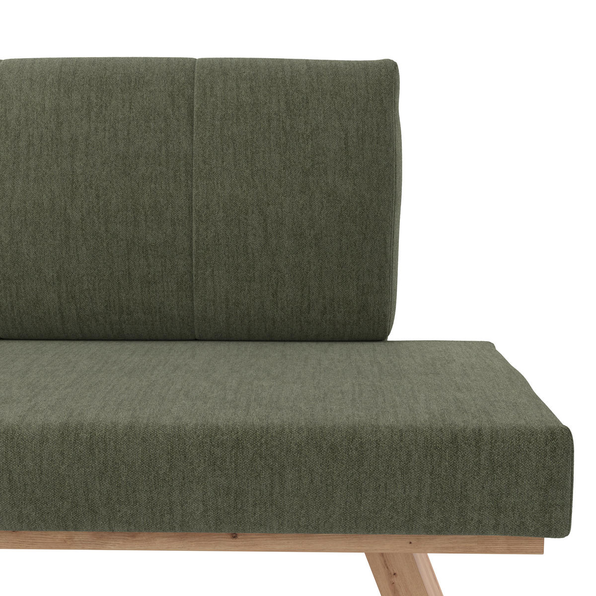 ECKBANK 150/185 cm Webstoff Grün   - Eichefarben/Grün, KONVENTIONELL, Textil (150/185cm) - Livetastic