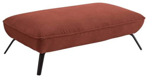 HOCKER in Textil Kupferfarben  - Schwarz/Kupferfarben, Design, Textil/Metall (142/43/80cm) - Moderano