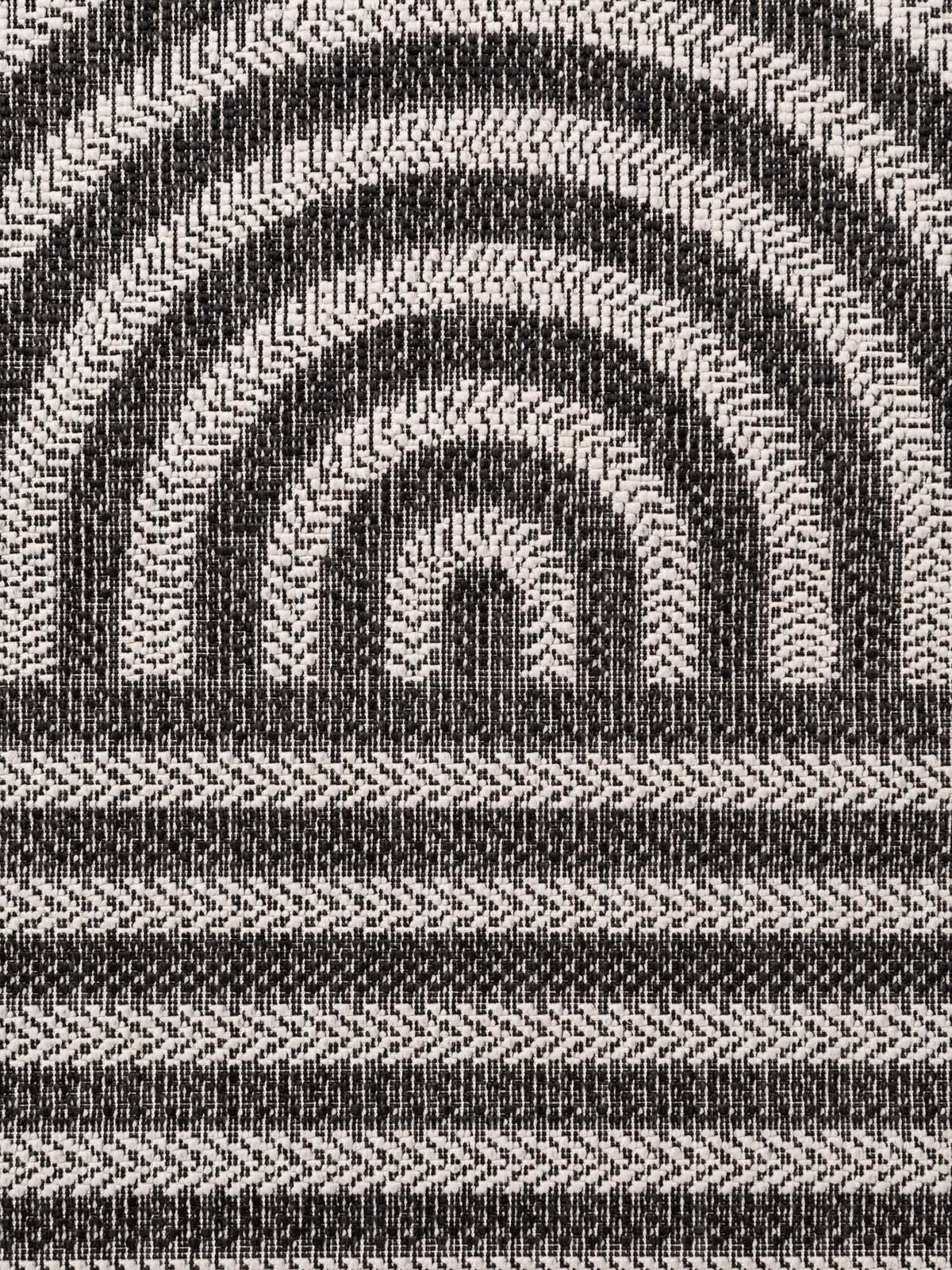 FLACHWEBETEPPICH 160/230 cm Haringey Schwarz, Weiß oval  - Schwarz/Weiß, Design, Kunststoff (160/230cm)