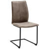 SCHWINGSTUHL  in Eisen Mikrofaser  - Schwarz/Braun, Design, Textil/Metall (46/93/56cm) - Dieter Knoll