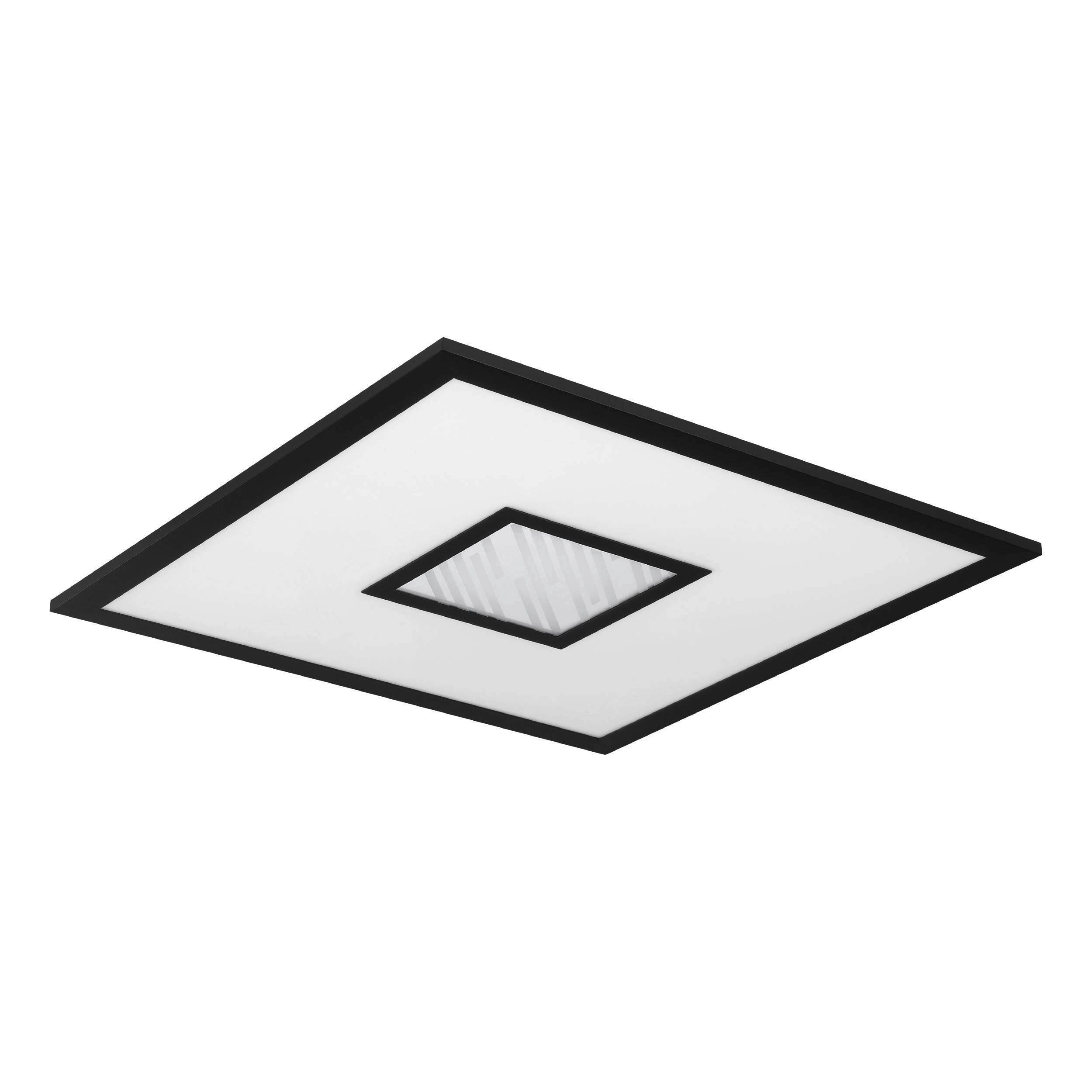 DECKENLEUCHTE    45/45/5 cm  - Schwarz/Weiß, Design, Kunststoff/Metall (45/45/5cm) - Eglo