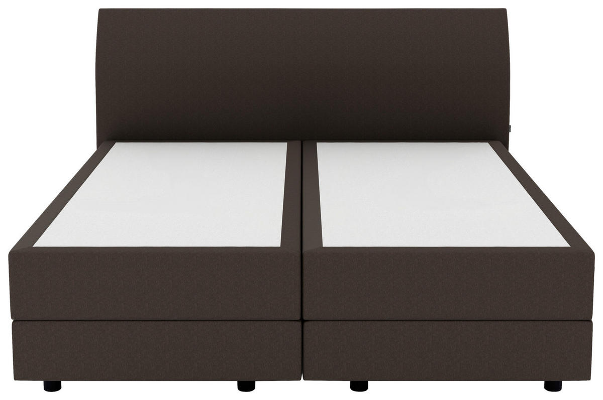 BOXSPRINGBETT 180/200 cm  in Braun  - Schwarz/Braun, KONVENTIONELL, Kunststoff/Textil (180/200cm) - Musterring