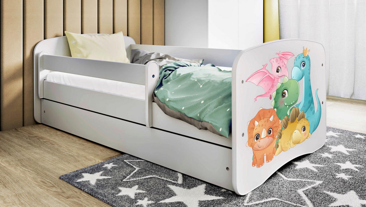 KINDER-/JUNIORBETT 80/160 cm  in Weiß  - Birkefarben/Weiß, MODERN, Holz/Holzwerkstoff (80/160cm) - MID.YOU