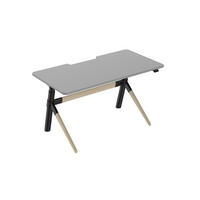 SCHREIBTISCH 135/70/65-130 cm  in Anthrazit, Grau, Eichefarben  - Eichefarben/Anthrazit, Design, Holzwerkstoff/Metall (135/70/65-130cm) - Voleo