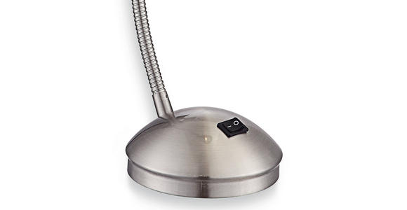 Led Schreibtischlampe Baldo Chromfarben mit Flexarm - Chromfarben, KONVENTIONELL, Metall (44cm) - Luca Bessoni