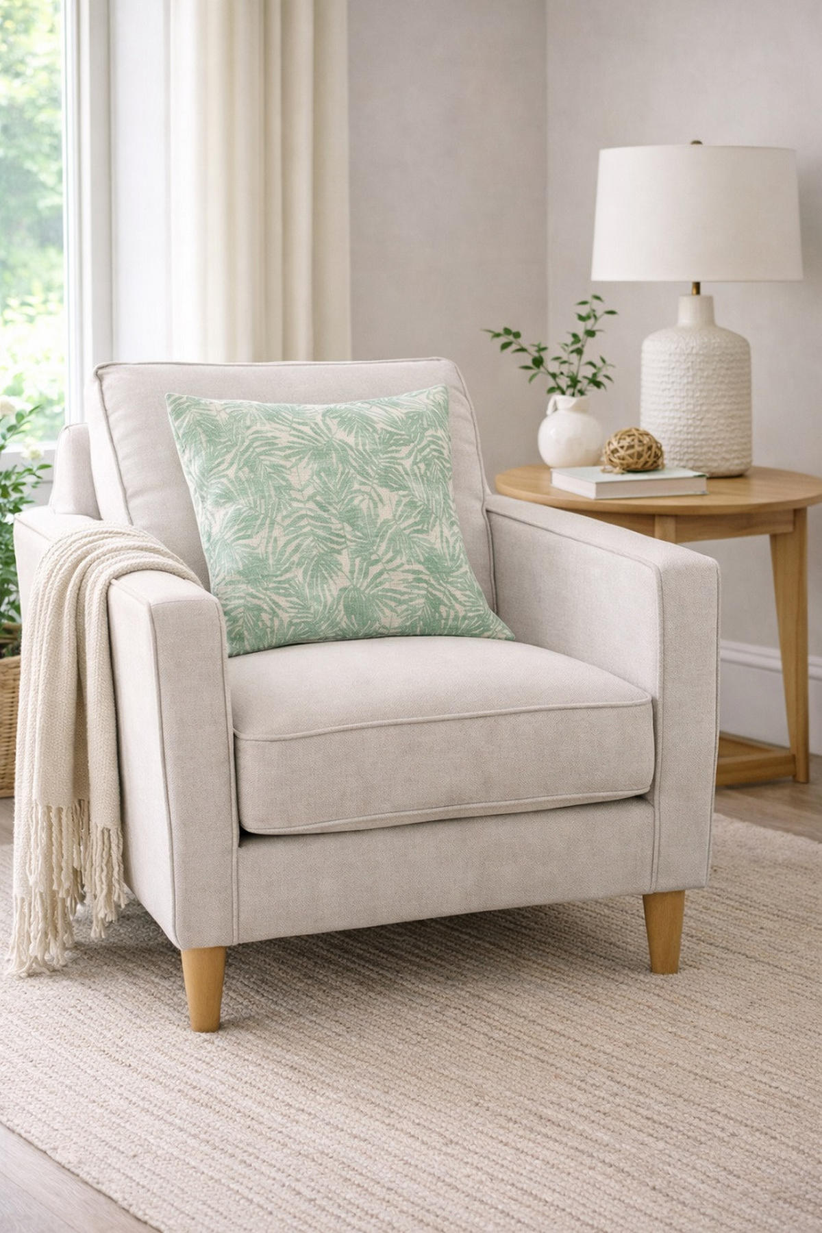 UKRASNI JASTUČIĆ   BERTA  - zelena, Basics, tekstil (45/45/10cm)