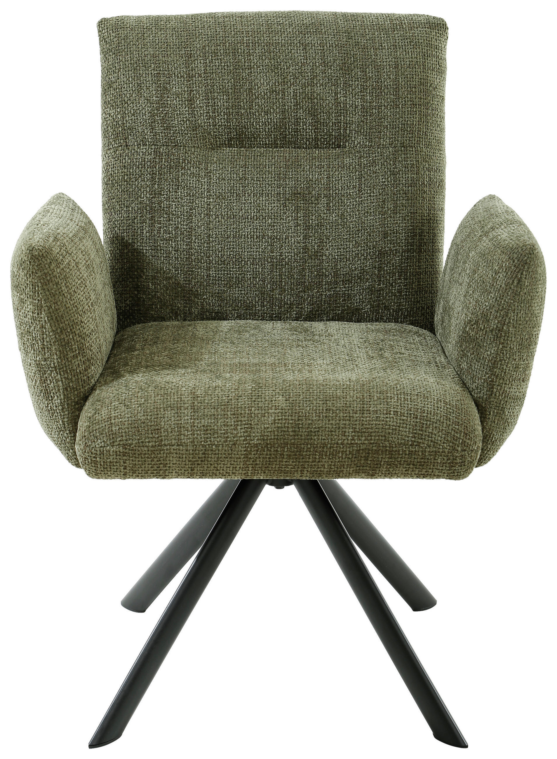 ARMLEHNSTUHL  in Eisen Webstoff  - Schwarz/Grün, Design, Textil/Metall (68/88/66cm) - Hom`in