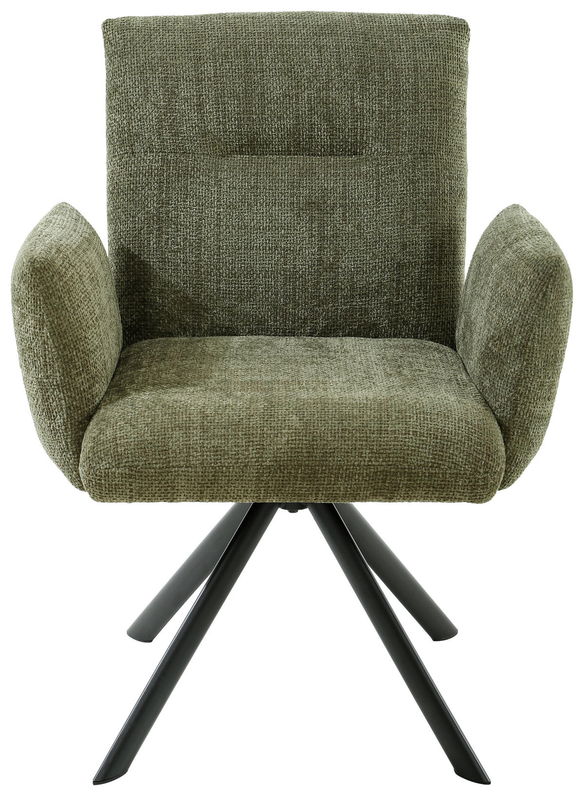 ARMLEHNSTUHL  in Eisen Webstoff  - Schwarz/Grün, Design, Textil/Metall (68/88/66cm) - Hom`in