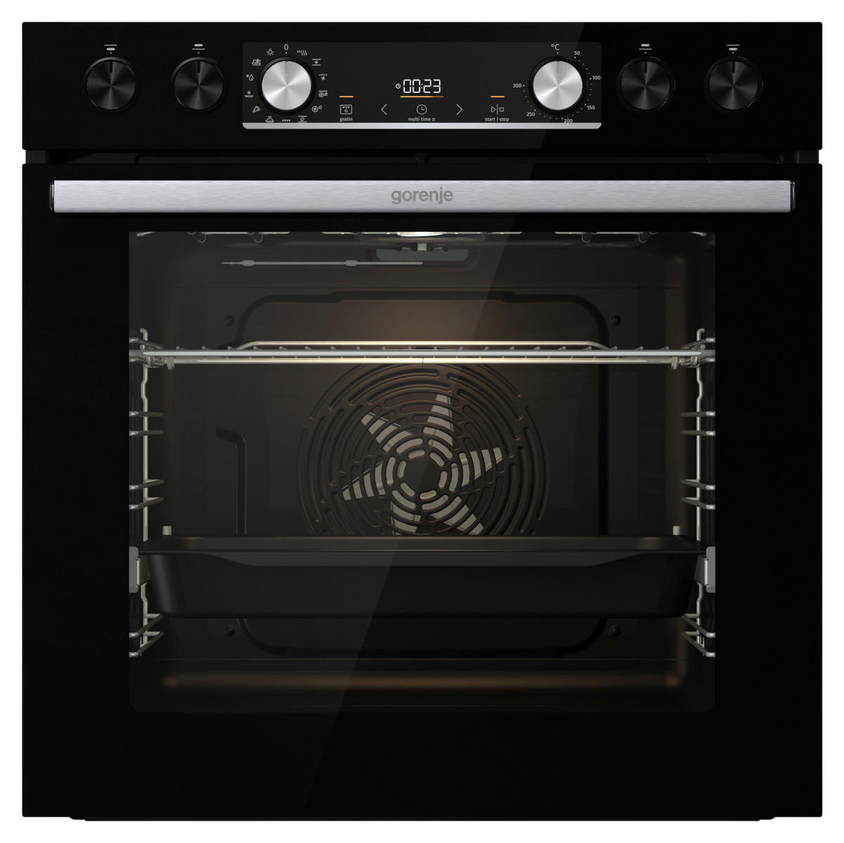 HERDSET BLACK SET 5 INDUKTION  - Schwarz, Basics, Glas/Metall (59,5/59,5/56,4cm) - Gorenje