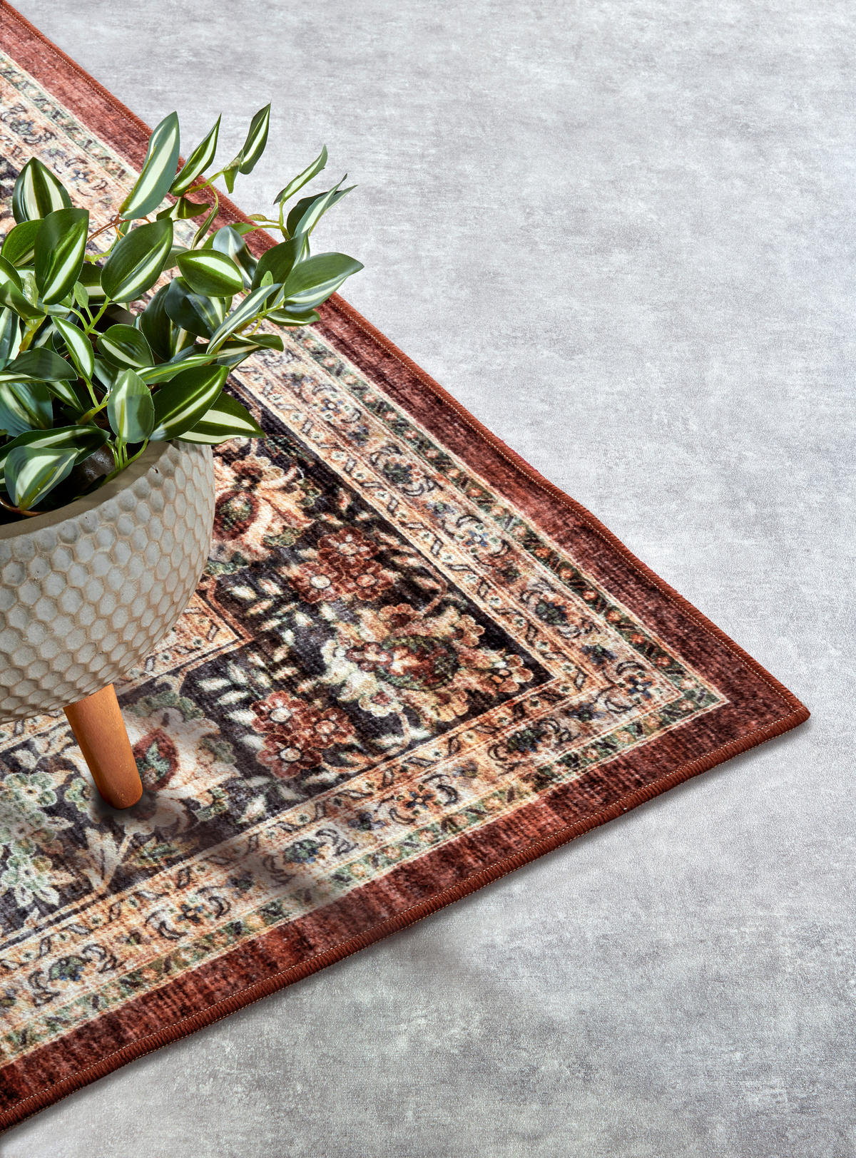 VINTAGE-TEPPICH 120/160/160 cm Asya Dunkelblau, Dunkelrot  - Dunkelblau/Dunkelrot, Design, Kunststoff/Textil (120/160/160cm) - Novel