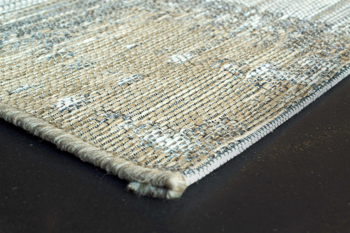 OUTDOORTEPPICH 60/110 cm Amalfi Grau, Hellgrau, Hellbraun  - Hellbraun/Hellgrau, KONVENTIONELL, Textil (60/110cm) - Novel